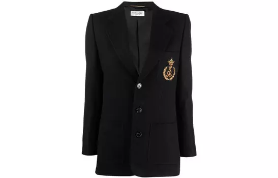 SAINT LAURENT Женский деловой костюм, Черный