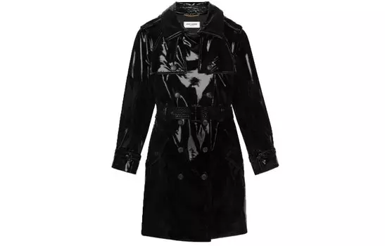 SAINT LAURENT Женский Тренч, цвет Black