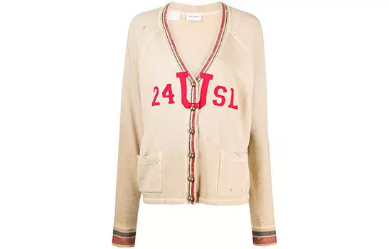 Кардиган женский Saint Laurent, светло-коричневый