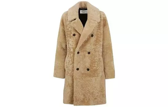 Шуба женская Saint Laurent, бежевый