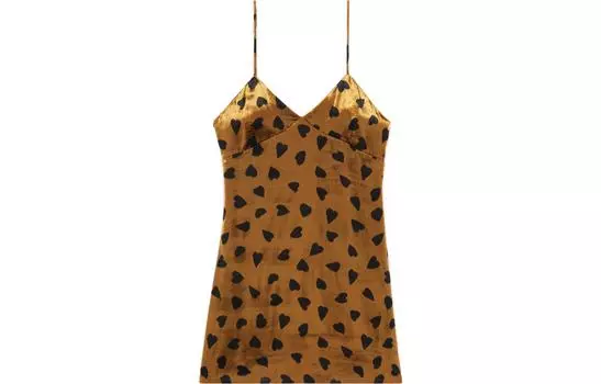 Платье-комбинация женское Saint Laurent, коричневый