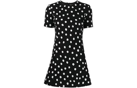 SAINT LAURENT Женское платье с короткими рукавами и шортами, цвет Black