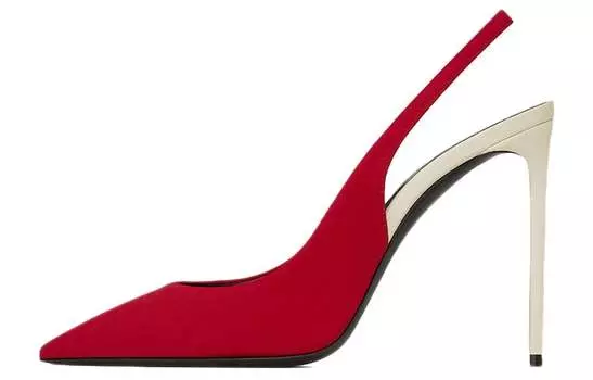 Туфли женские Saint Laurent Zoe, красный / белый