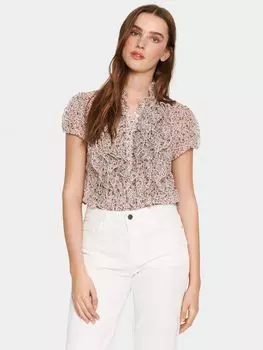 Saint Tropez Lilja Блуза с короткими рукавами в сборе, Бежевый/Мульти