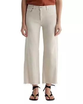 Сайдж Уайд Лег Кроп Джинсы в цвете Опал Стоун AG, слоновая кость/кремовый