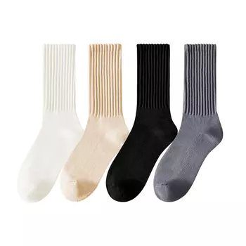 Sakuin Zeroin Men Mid-Calf Sock, 2 молочно-белых + 2 черных