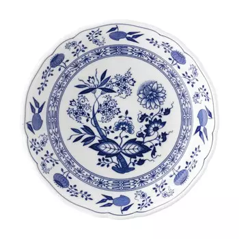 Салатная тарелка с узором «Синий лук», глубина 19 см Hutschenreuther, белый синий