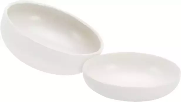 Салатница CreaTable "Uno", 2 предмета, керамогранит, винтажный вид, 26 см, производство Европа, цвет Offwhite