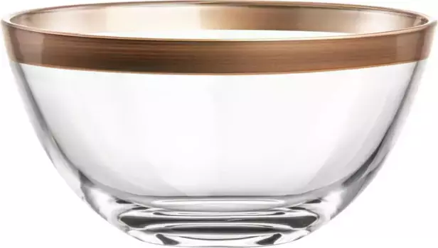 Салатница Eisch "KAYA COPPER", 1 предмет, из хрустального стекла, ручная обработка медью, можно мыть в посудомоечной машине, 24 см, цвет kupfer