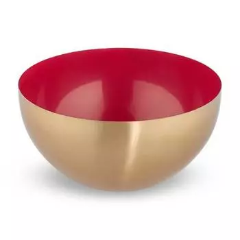 Салатница из нержавеющей стали диаметр 25 см. Relaxdays, желтый