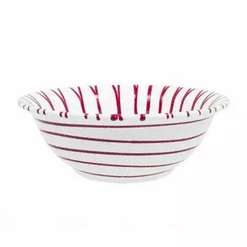 Салатница красное пламя d: 20 см/0,5 л Gmundner Keramik, бело-красный