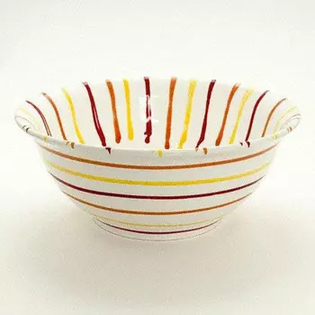 Салатница Landlust 26 см Gmundner Keramik, белый/желтый/красный