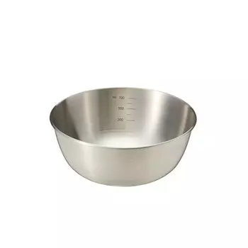 Салатник Muji с мерной шкалой, серебряный