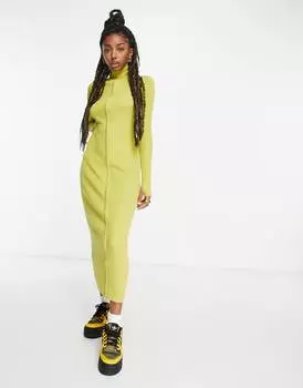 Салатовый вязаный кардиган COLLUSION с двойной молнией