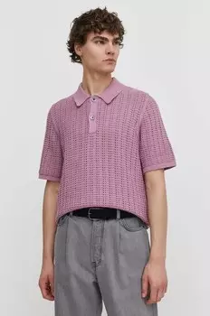 SAleon свитер из смесового льна Samsoe Samsoe, розовый