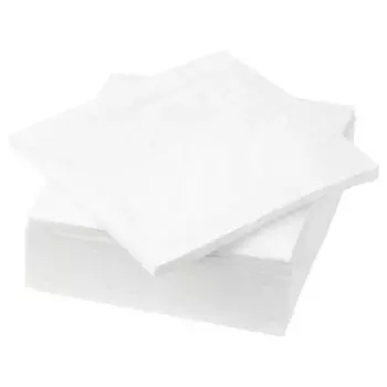 Салфетка бумажная, белая, 24х24 см, 50 шт. FANTASTISK IKEA