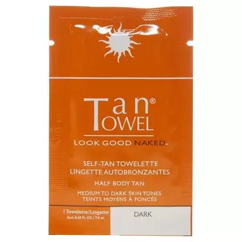 Салфетка для загара Tan Towel 10 шт, оранжевый