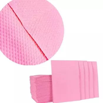 Салфетка на фольгированной подкладке 33*48 см (упаковка 50 шт), розовая Protectline