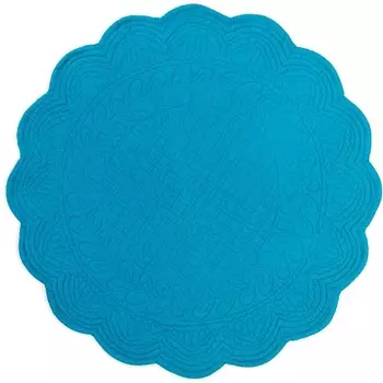 Салфетка на стол American Round из чистого хлопка - Cesar Marinette Saint-Tropez, капри синий