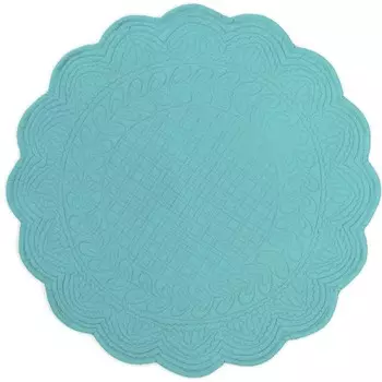 Салфетка на стол American Round из чистого хлопка - Cesar Marinette Saint-Tropez, лагуна