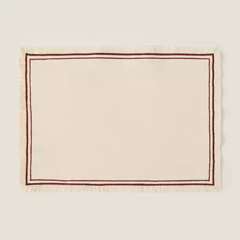 Салфетка под столовые приборы Zara Home Cotton, 35 x 50 см, натуральный / коричневый