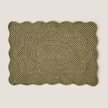 Салфетка под столовые приборы Zara Home Quilted, 33 x 48 см, зеленый