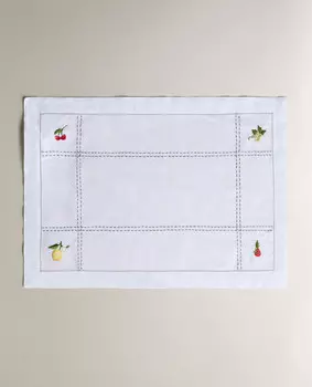 Салфетка Zara Home Fruit Ramie, белый