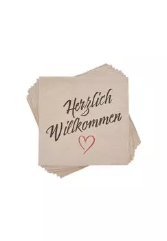 Салфетки APRS из переработанной бумаги Добро пожаловать 20 шт Butlers, natur