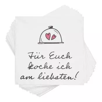 Салфетки бумажные апрес для тебя Butlers, белый