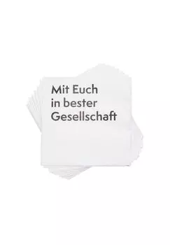 Салфетки бумажные APRS С тобой в лучшей компании 20 шт Butlers, wei-schwarz