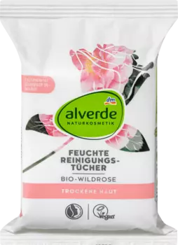 Салфетки чистящие органические из шиповника 25 шт. alverde NATURKOSMETIK