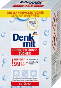 Салфетки дезинфицирующие 15 шт. Denkmit