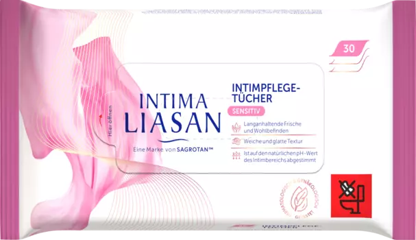 Салфетки для чувствительной интимной гигиены 30 шт. Intima Liasan