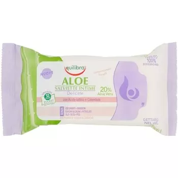 Салфетки для интимной гигиены с алоэ вера, Equilibra