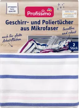 Салфетки для мытья посуды и полировки из микрофибры 2 шт. Profissimo