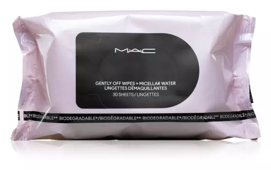 Салфетки для снятия макияжа MAC Cosmetics Gently Off Wipes + Micellar Water