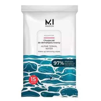 Салфетки для снятия макияжа с лица 15 шт. Marion, Aquapure