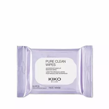 Салфетки для снятия макияжа с лица Kiko Milano Pure Clean, 10 шт/1 упаковка