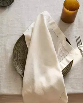 Салфетки хлопчатобумажные с мережкой (2 шт.) Zara Home, белый