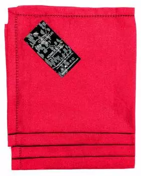 Салфетки из хлопчатобумажной ткани, набор из 4 шт. Homescapes, красный