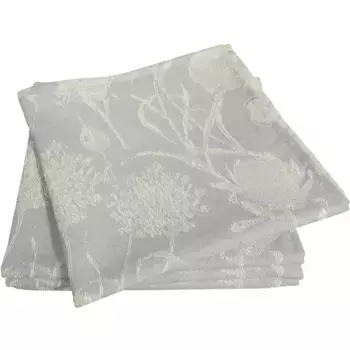 Салфетки из ткани Adam «Flower Cuve Light», (4 шт.), экологически чистые, цвет hellgrau