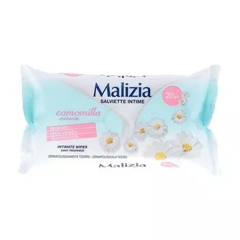 Салфетки очищающие для интимной гигиены 20 шт., Malizia