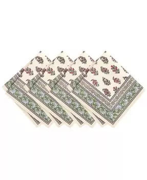 Салфетки с блочным принтом Nomad Harvest, 17 x 17 дюймов, набор из 4 шт Elrene, мультиколор