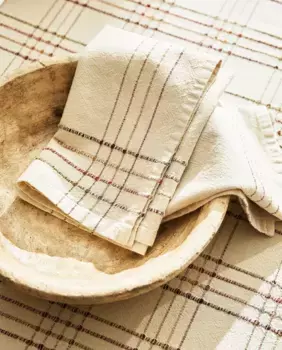 Салфетки с рельефными линиями (2 шт.) Zara Home, экрю