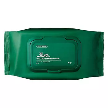 Салфетки увлажняющие очищающие для лица Vt Cosmetics Cica Mild, 50 шт/1 упаковка