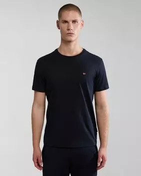 Salis SS Sum Мужская однотонная футболка с короткими рукавами Napapijri, черный