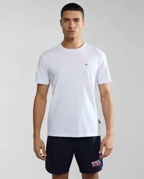 Salis SS Sum Мужская однотонная футболка с короткими рукавами Napapijri, белый