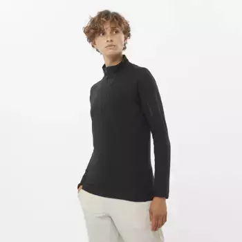 Salomon Essential Легкий теплый женский флис, чёрный