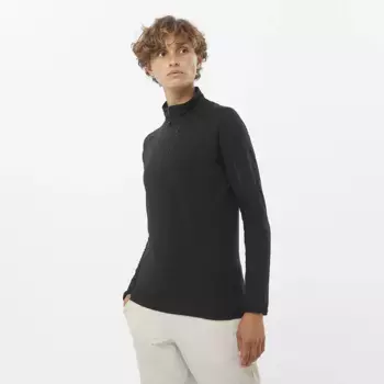 Salomon Essential Lightwarm Женский флис, черный
