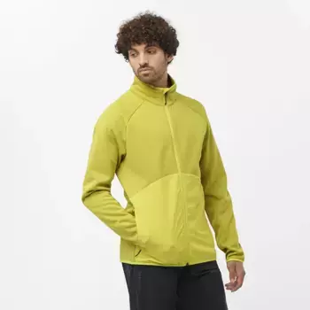 Salomon Essential теплая мужская куртка на молнии, жёлтый
